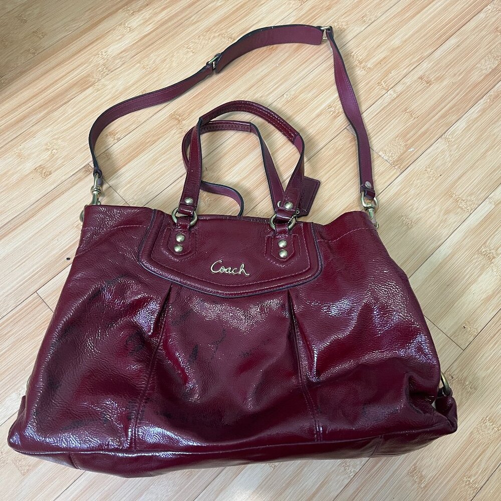 Coach Ashley patent shoulder bag